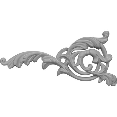 Ekena Millwork 7 3/4"W x 4 1/8"H x 3/4"P Leaf Scroll Onlay, Left ONL04X07X01LF-L